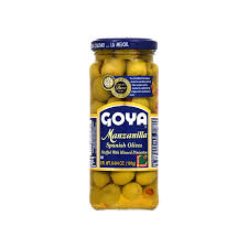 GOYA MANZANILLA SPANISH OLIVES STUFFED WITH MINCED PIMIENTO 3.75OZ