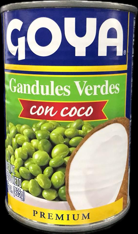 GOYA GREEN PIGEON PEAS WITH COCONUT 15 OZ