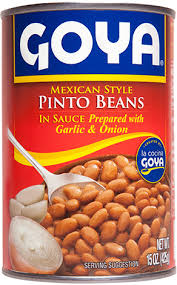 GOYA MEXICAN STYLE PINTO BEANS 15OZ CAN