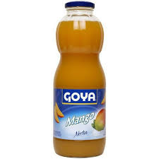 Goya MANGO NECTAR 33.8 OZ glass