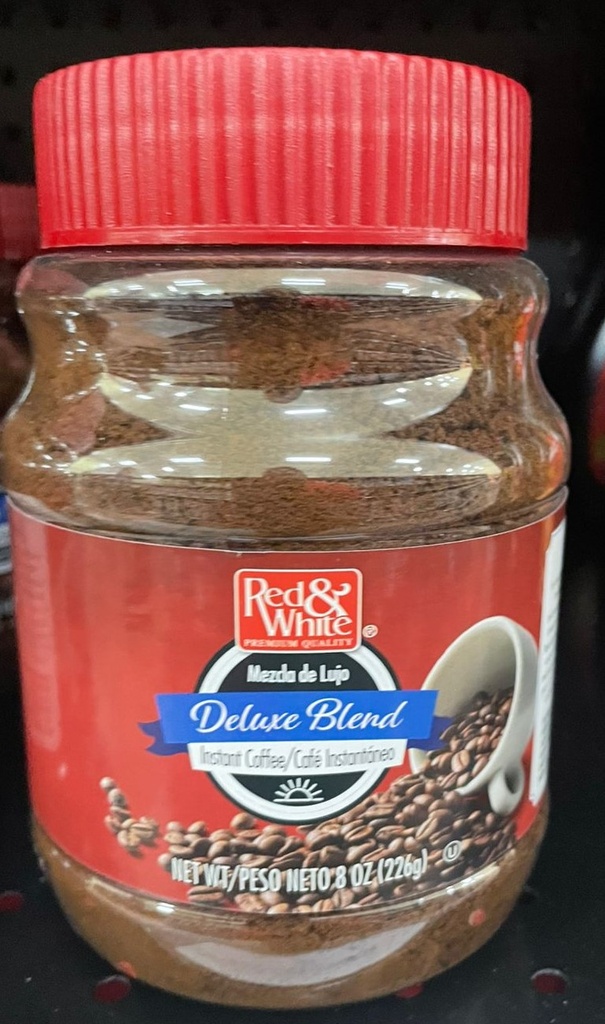 R&W DELUXE BLEND INSTANT COFFEE 8OZ