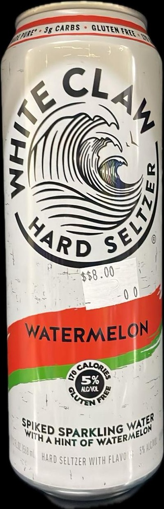  White Claw Hard  Seltzer Watermelon  19.2 oz Can
