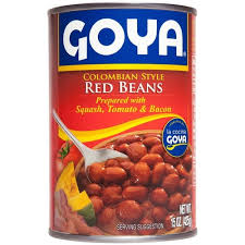 Goya Colombian style RED BEANS with squash tomato & bacon flavor 15.5 OZ 