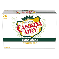  Canada Dry  Ginger Ale Zero 12oz CASE OF 24
