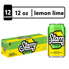 Starry  Lemon Lime Soda -12 Oz Cans CASE OF 24