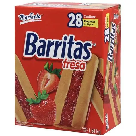 MARINELA STRAWBERRY BARS 28P/55G BOX