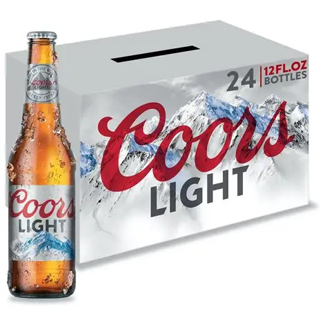 COORS LIGHT BEER 12oz BOTTLE CASE OF (24)