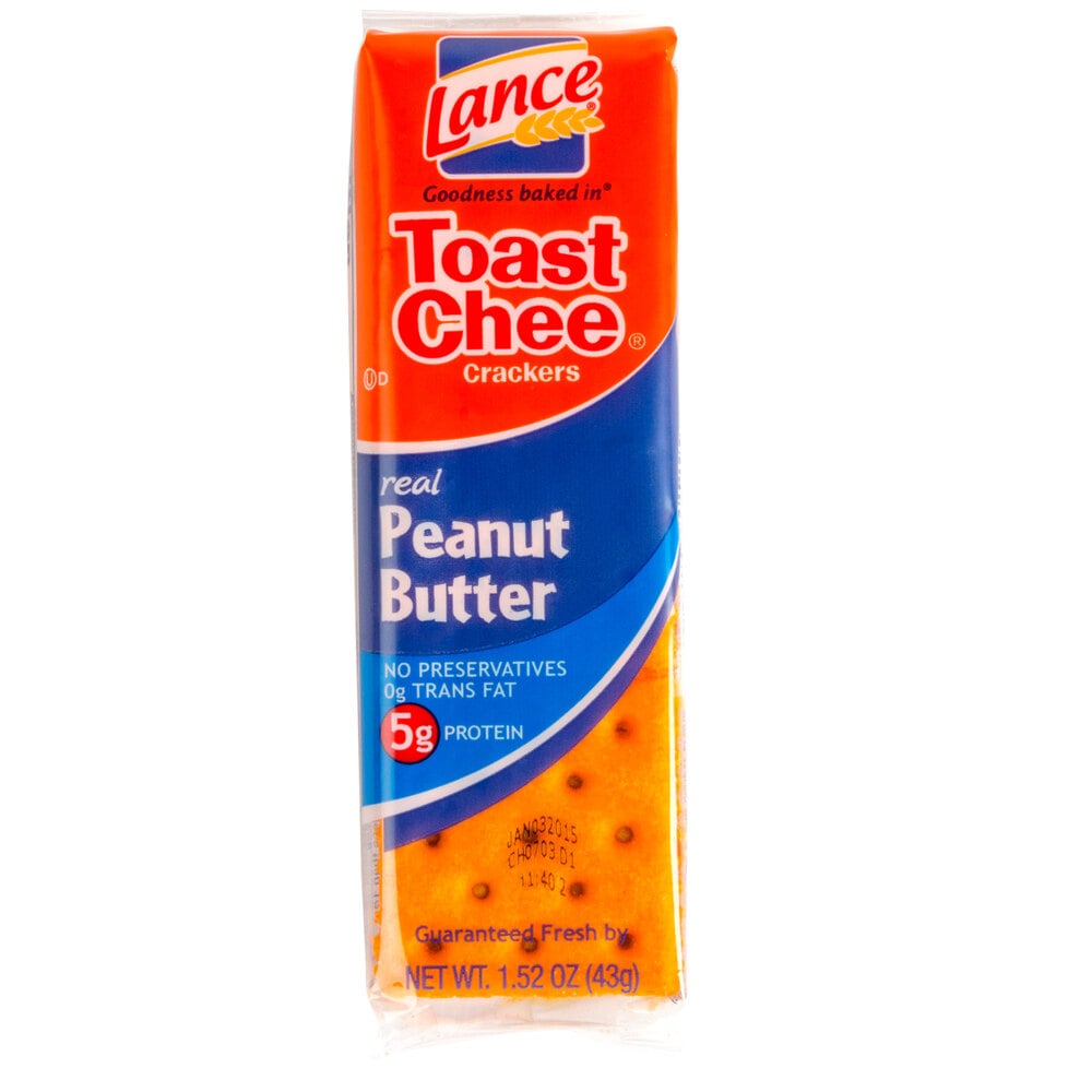 LANCE TOAST CHEE SANDWICH CRACKERS PEANUT BUTTER 1.52OZ