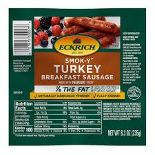 Eckrich Smokeys, Turkey Breakfast Sausage links, 12-8.3oz