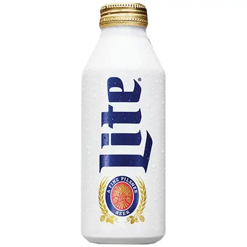 MILLER LITE BEER ALUM 16oz BOTTLE