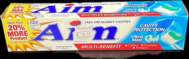 AIM TOOTHPASTE CAVITY PROTECTION MINT GEL 5.5oz