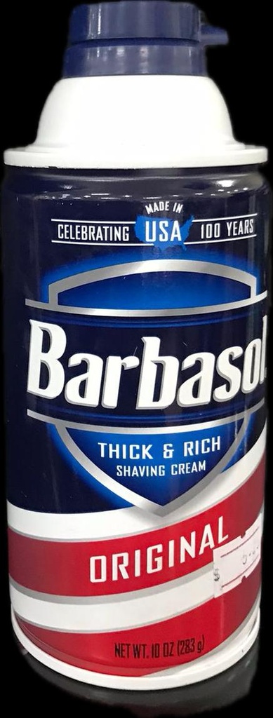 BARBASOL SHAVE CREAM 10oz ORIGINAL 