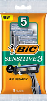 BIC SENSITIVE 3 BLADE RAZOR 5 PK 