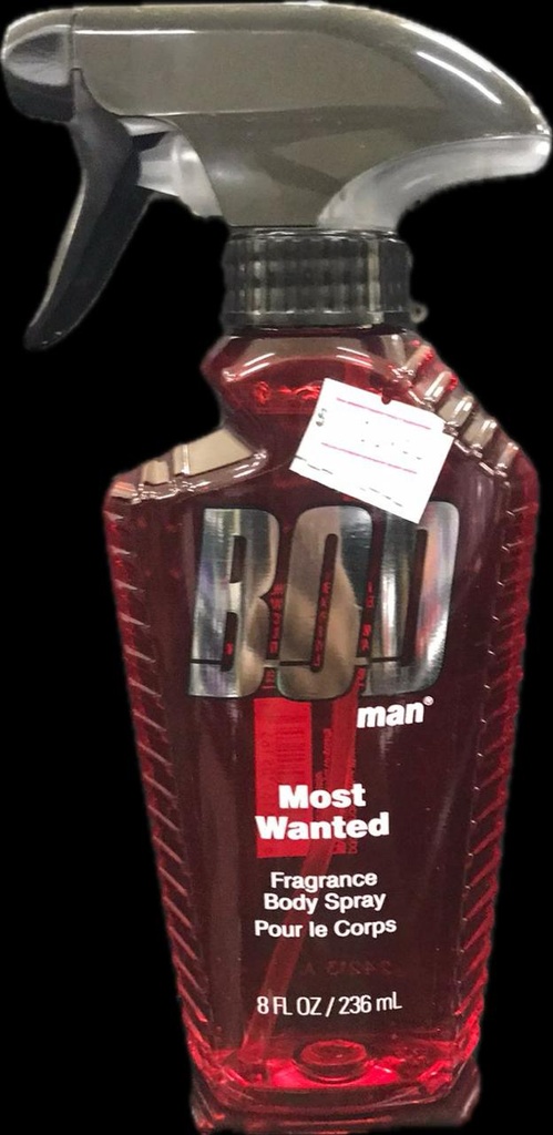 BOD MAN FRAGRANCE BODY SPRAY 8oz MOST WANTED (RED)