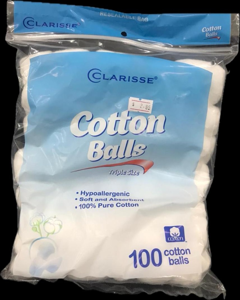 CLARISSE COTTON BALLS 100 COUNT TRIPLE SIZE 