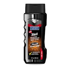 LUCKY SUPER SOFT BODY WASH      MEN’S 12oz PEAK ENERGY